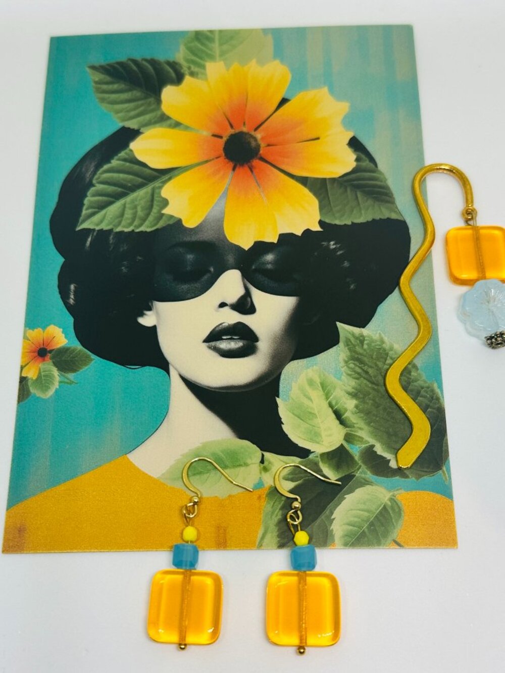 Valencia Set – Amber Earrings & Bookmark Gift Set